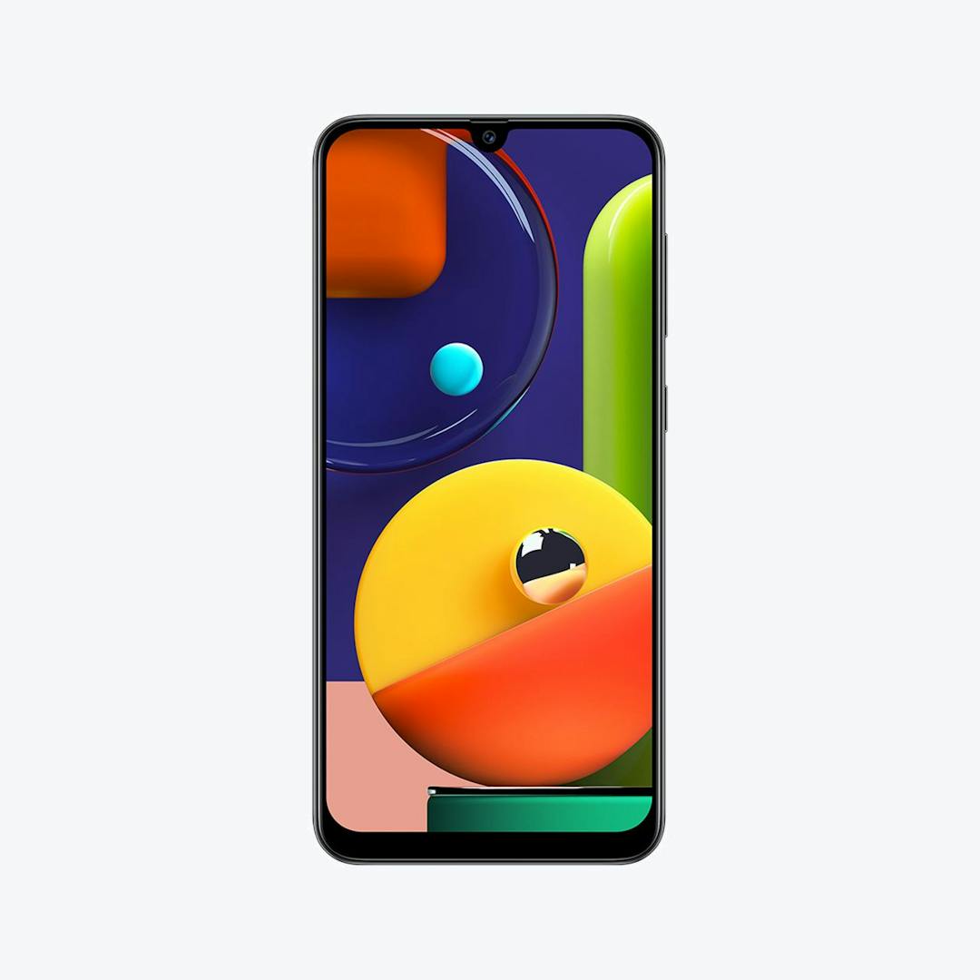 Image of a Samsung Galaxy A50s.