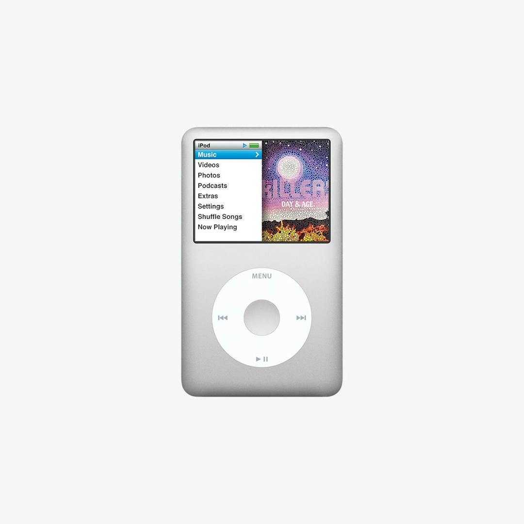 Image of a iPod Classic 6th Generation.